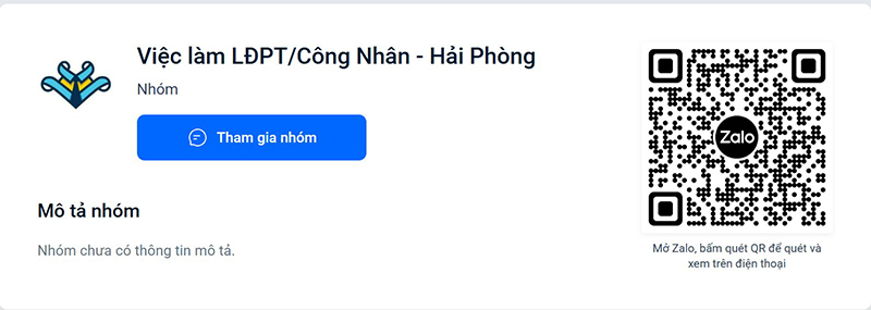 Việc làm LĐPT / Công Nhân - Hải Phòng